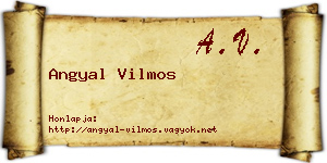 Angyal Vilmos névjegykártya